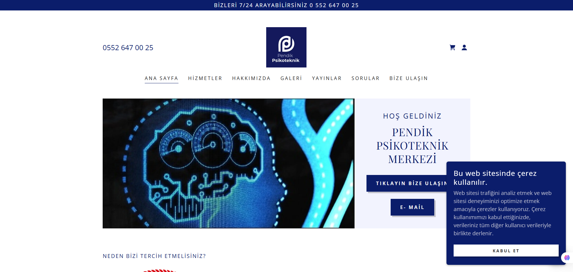 Pendik Psikoteknik Web Sitesi Görseli
